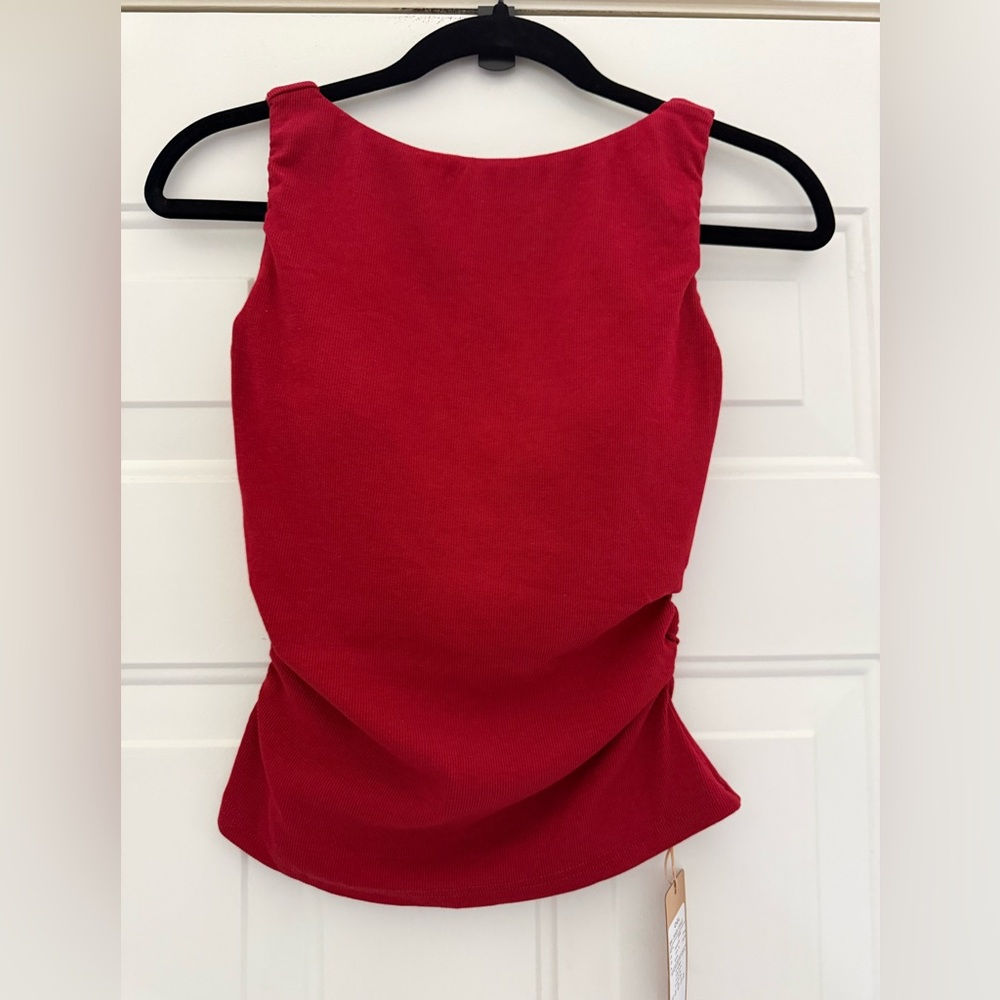 NWT - OGL Vibrant Red Tank Top with built in bra and removable pads